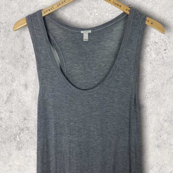 J Crew Grey Modal Maxi Dress Size Small Grey Sleeveless Stretch Style A2440 Boho - Picture 5 of 13